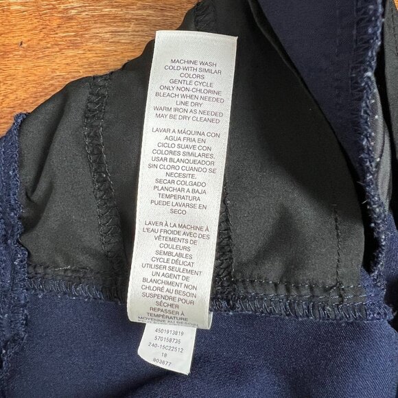 Chicos 3 Fabulously Slimming Pants Womens XL 16/18 Navy Blue Pull On Stretch - Picture 7 of 11